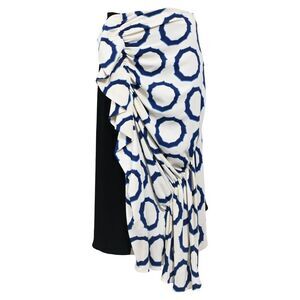 JW Anderson Printed Midi Ruffled Skirt in Multicolor Polyester